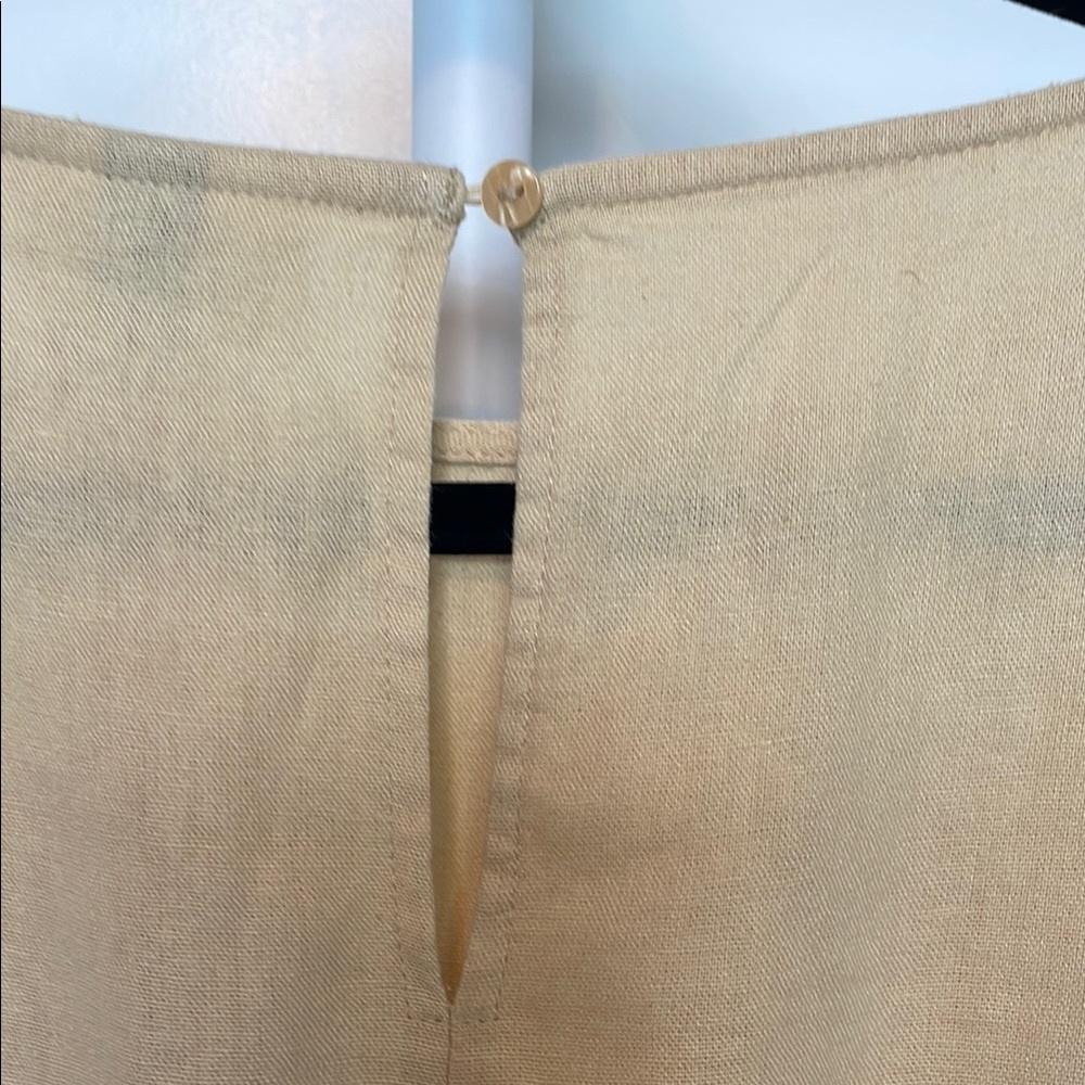Universal Thread Tan Long Sleeve Linen Dress with Cut Outs - Picture 5 of 7